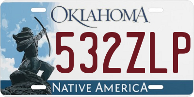 OK license plate 532ZLP