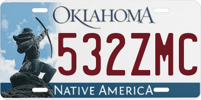 OK license plate 532ZMC