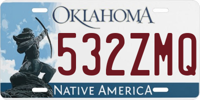 OK license plate 532ZMQ