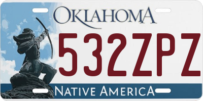 OK license plate 532ZPZ