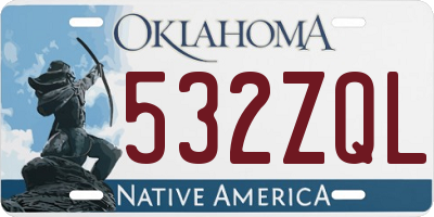 OK license plate 532ZQL