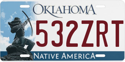 OK license plate 532ZRT