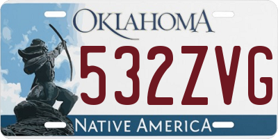 OK license plate 532ZVG