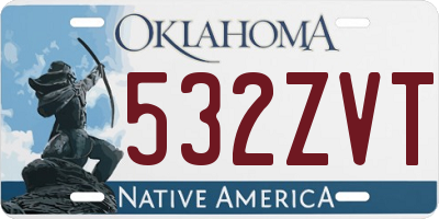 OK license plate 532ZVT