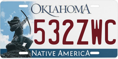OK license plate 532ZWC
