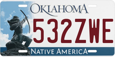 OK license plate 532ZWE