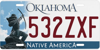 OK license plate 532ZXF