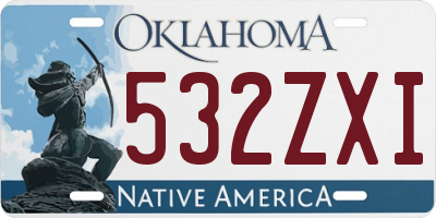 OK license plate 532ZXI