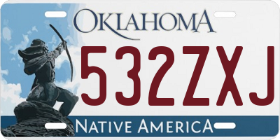 OK license plate 532ZXJ