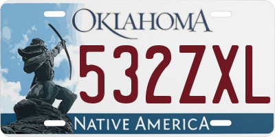 OK license plate 532ZXL