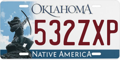 OK license plate 532ZXP