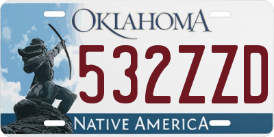 OK license plate 532ZZD