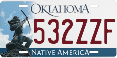 OK license plate 532ZZF
