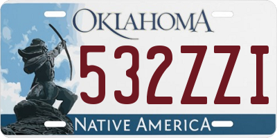 OK license plate 532ZZI