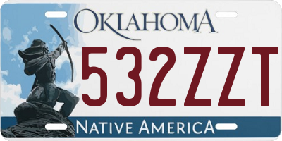 OK license plate 532ZZT