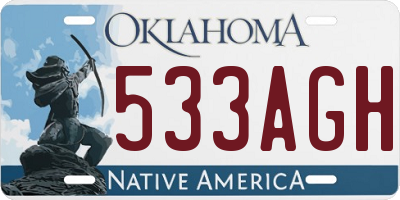 OK license plate 533AGH