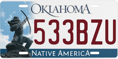 OK license plate 533BZU