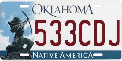 OK license plate 533CDJ