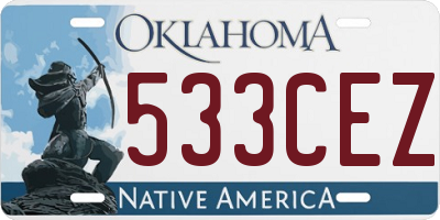 OK license plate 533CEZ