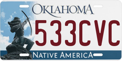 OK license plate 533CVC