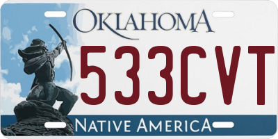 OK license plate 533CVT
