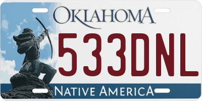 OK license plate 533DNL