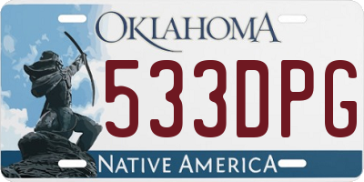 OK license plate 533DPG