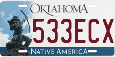 OK license plate 533ECX