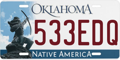 OK license plate 533EDQ