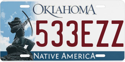OK license plate 533EZZ