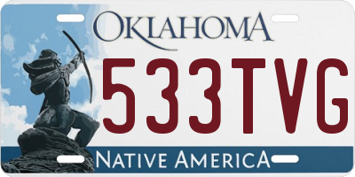 OK license plate 533TVG
