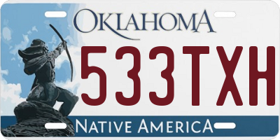 OK license plate 533TXH
