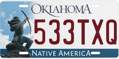 OK license plate 533TXQ