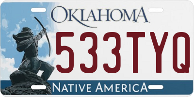 OK license plate 533TYQ