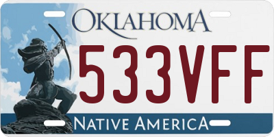 OK license plate 533VFF