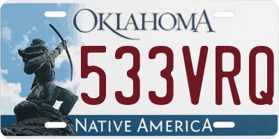 OK license plate 533VRQ