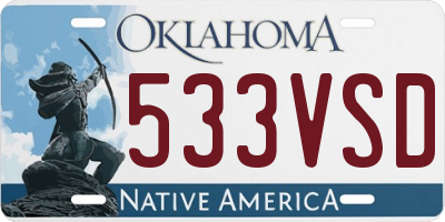 OK license plate 533VSD