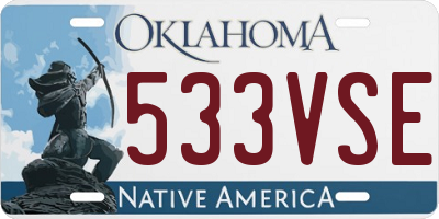 OK license plate 533VSE