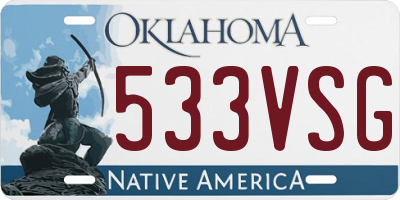 OK license plate 533VSG