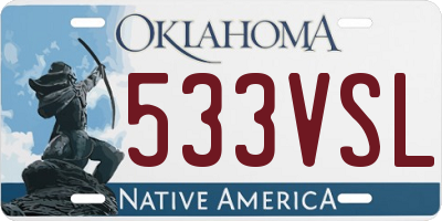 OK license plate 533VSL