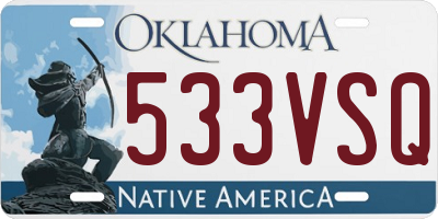OK license plate 533VSQ
