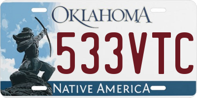 OK license plate 533VTC