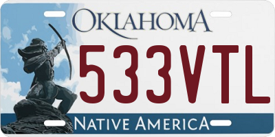 OK license plate 533VTL