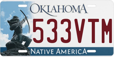 OK license plate 533VTM