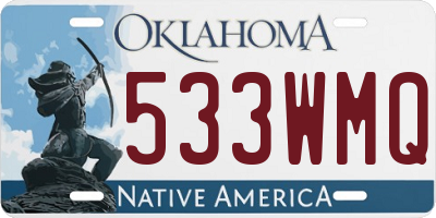 OK license plate 533WMQ