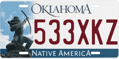 OK license plate 533XKZ