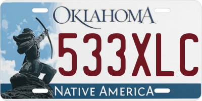 OK license plate 533XLC