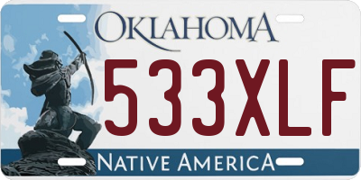 OK license plate 533XLF