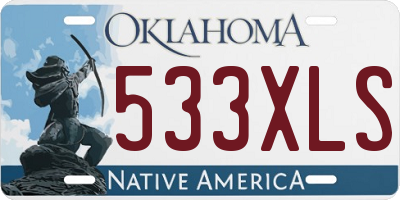 OK license plate 533XLS