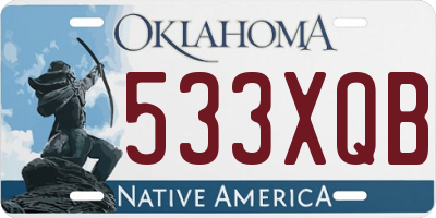 OK license plate 533XQB